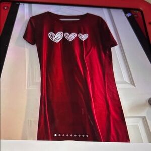 SHEIN Red Shapewear Dress with Heart Design